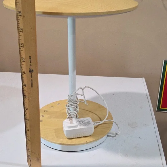 Wooden Table Lamp- Natural and White - Picture 6 of 6